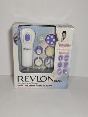 Revlon Spa MoistureStay Facial Care System Model RVS1131 Electric Cleanser New
